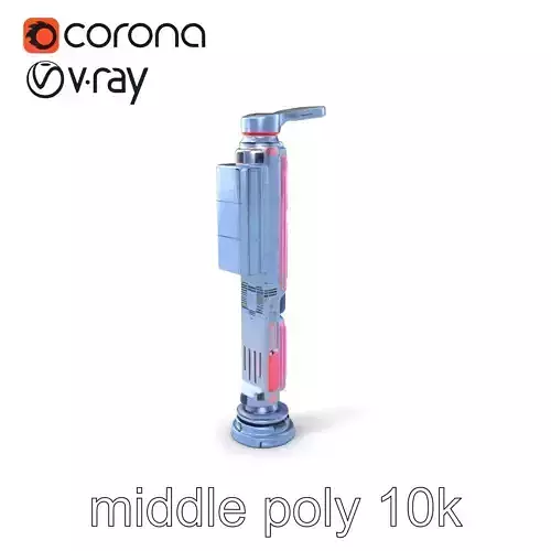 Neon Cyberpunk Street Lamp Model Pack