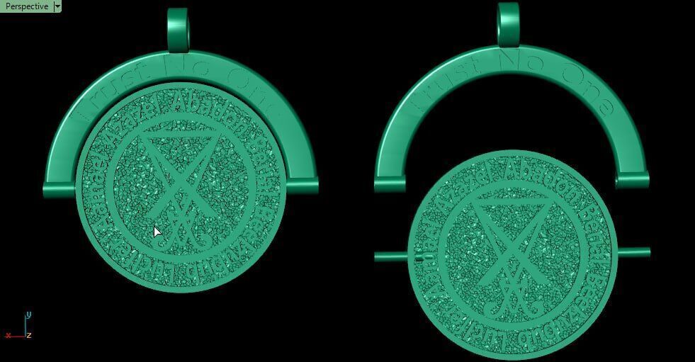 Fallen Angel medallion 3D print model_6