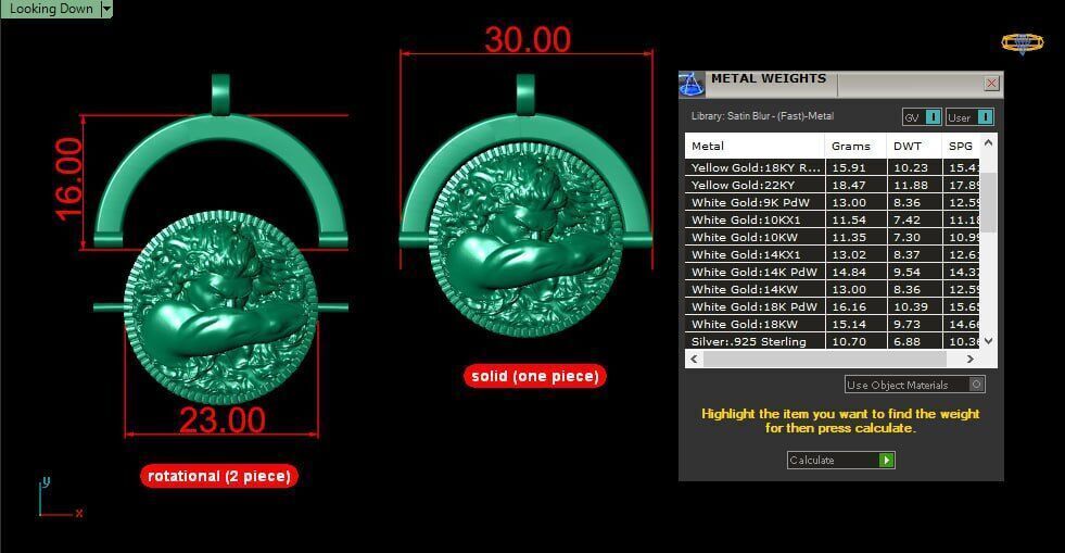 Fallen Angel medallion 3D print model_7