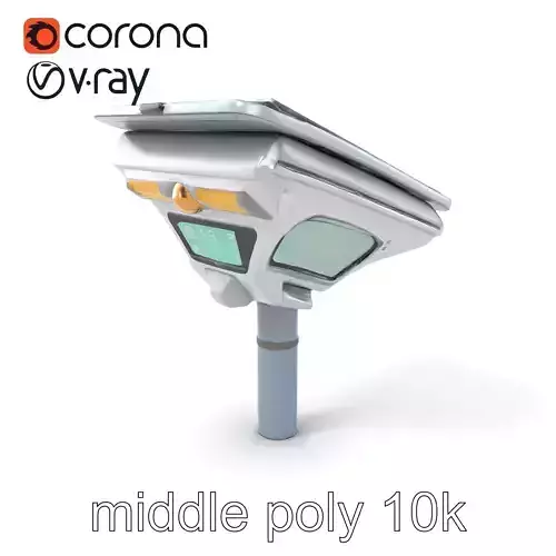 Smart Streetlamp with Sensor and Digital Screens model pack