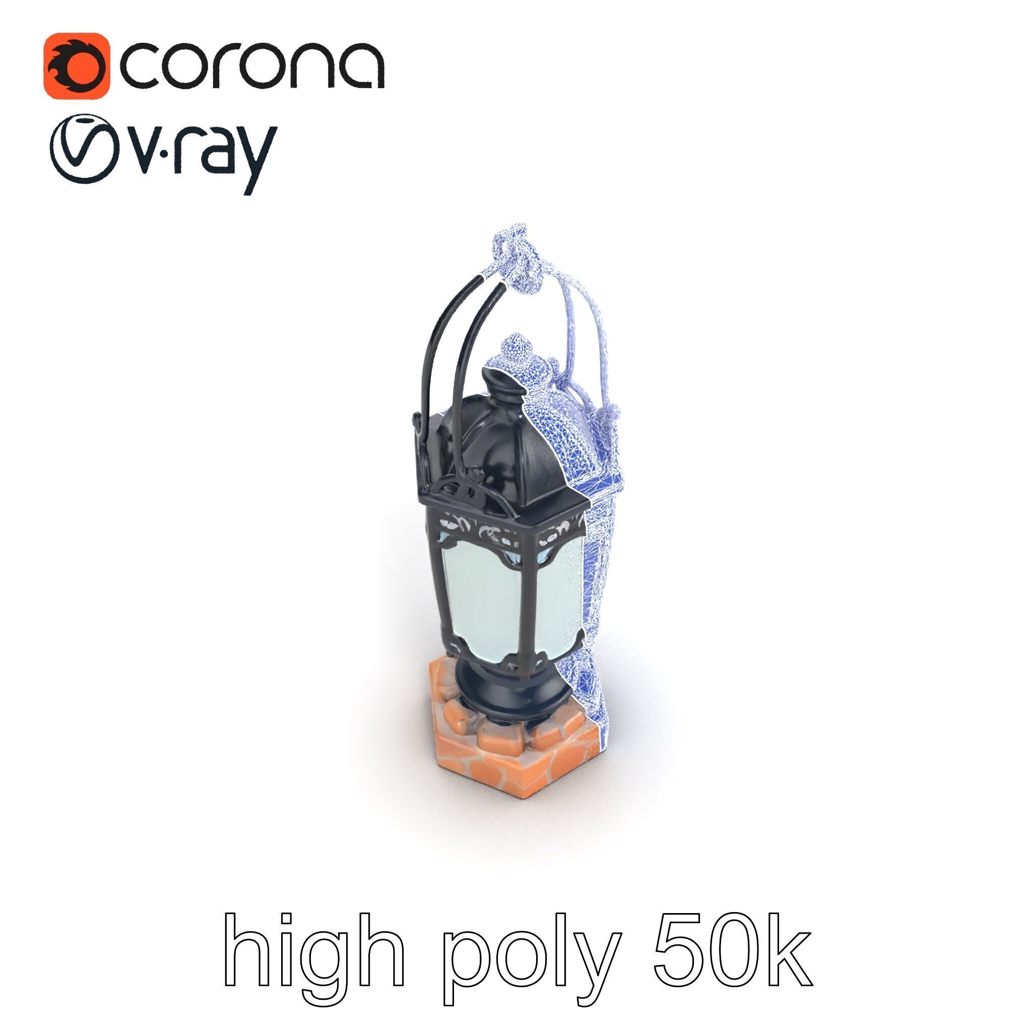 Victorian Lantern Ornate Design model pack Low-poly 3D model_24