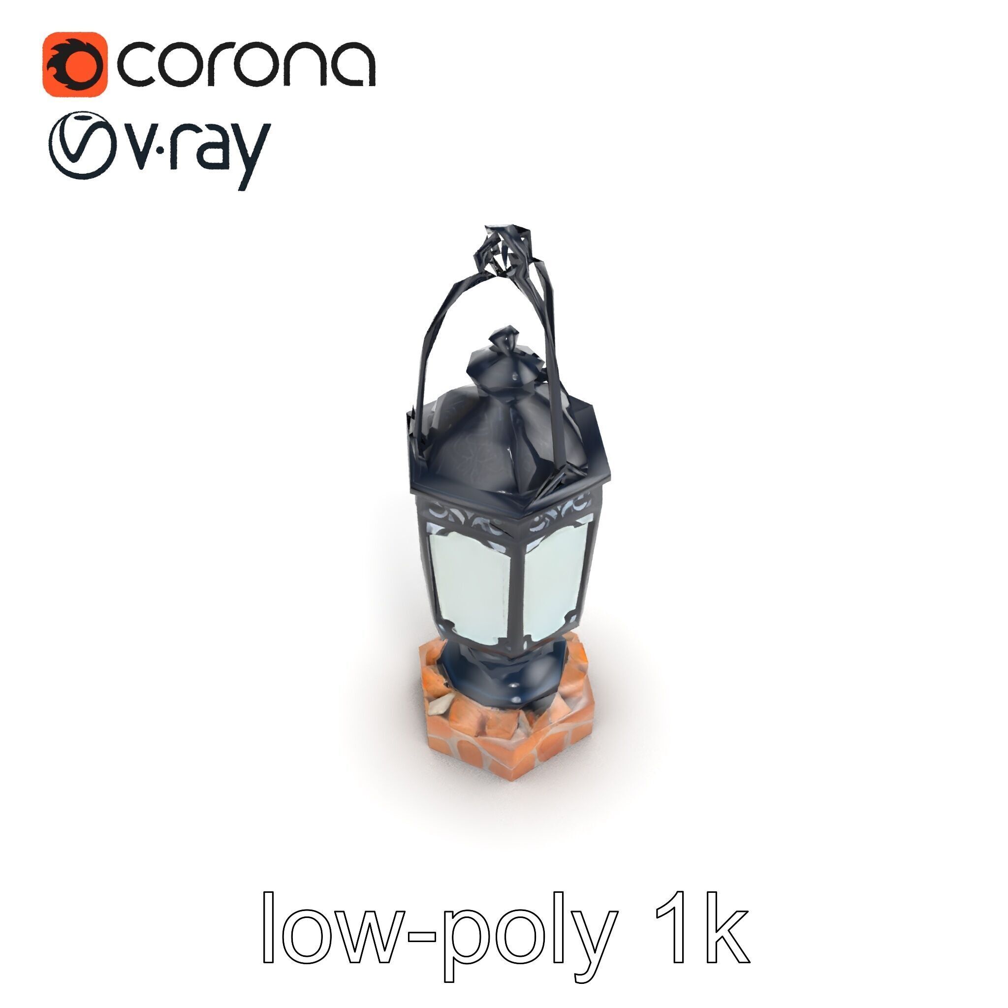 Victorian Lantern Ornate Design model pack Low-poly 3D model_15