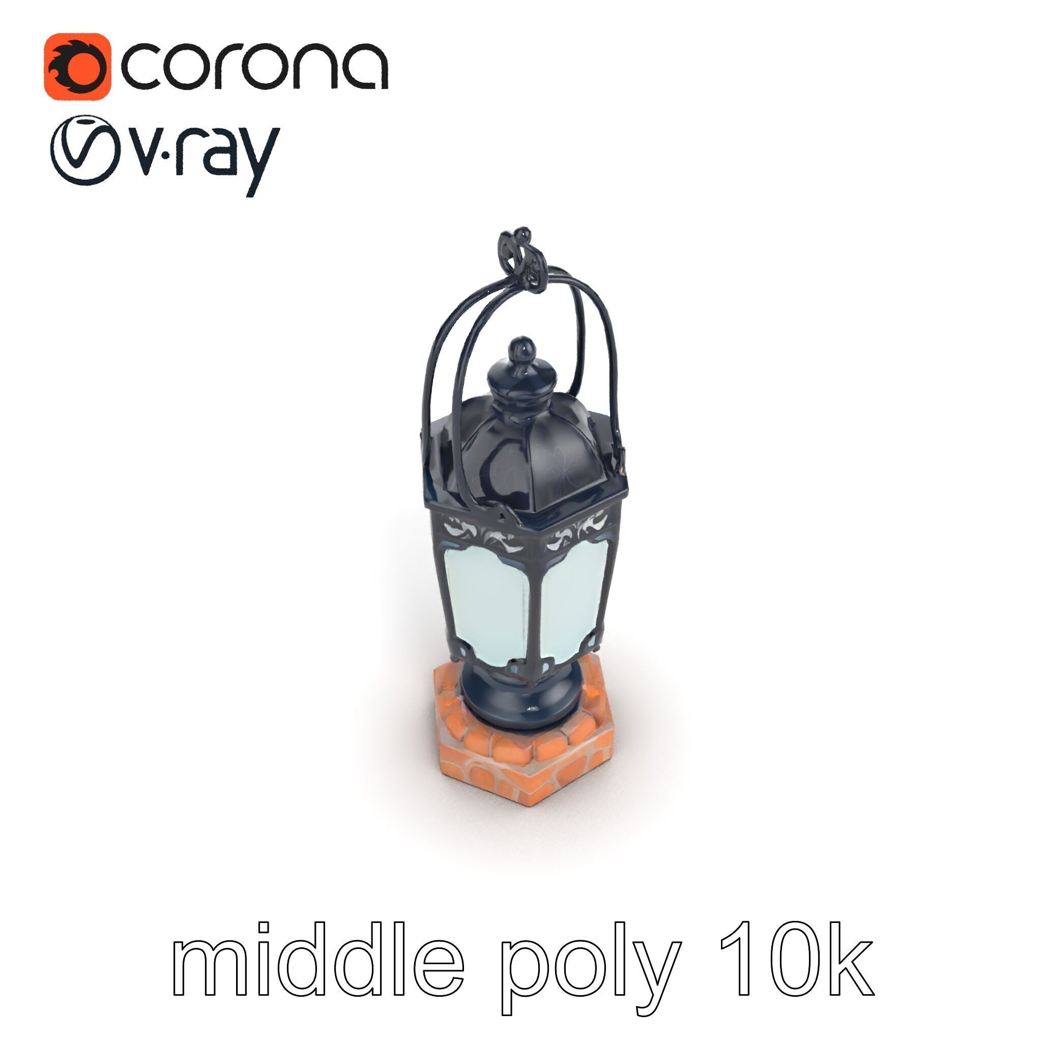 Victorian Lantern Ornate Design model pack Low-poly 3D model_14