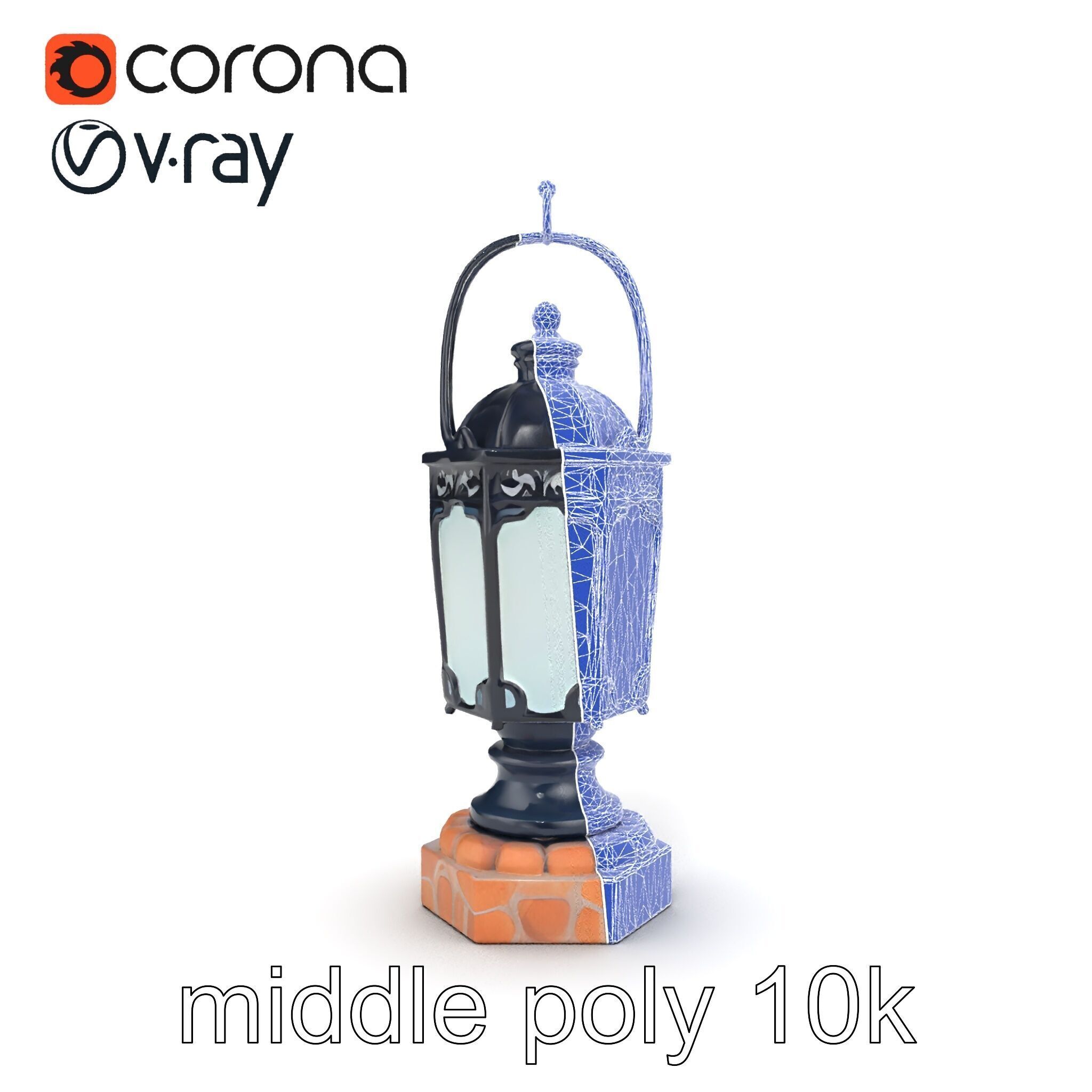 Victorian Lantern Ornate Design model pack Low-poly 3D model_22