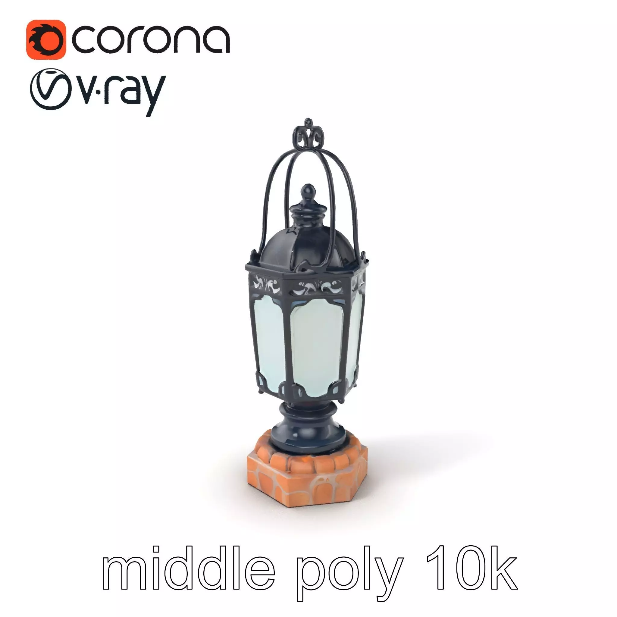 Victorian Lantern Ornate Design model pack Low-poly 3D model_0