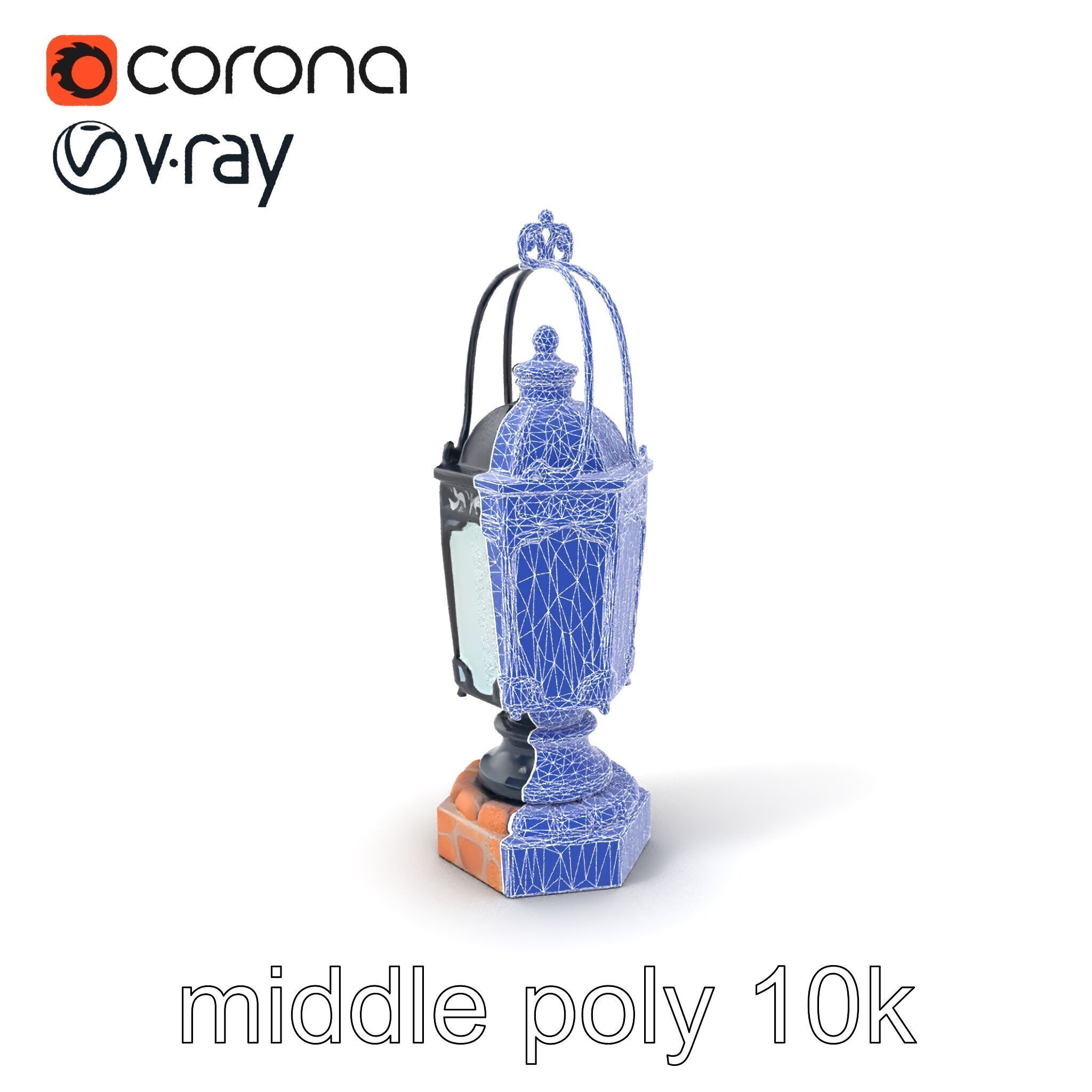 Victorian Lantern Ornate Design model pack Low-poly 3D model_5