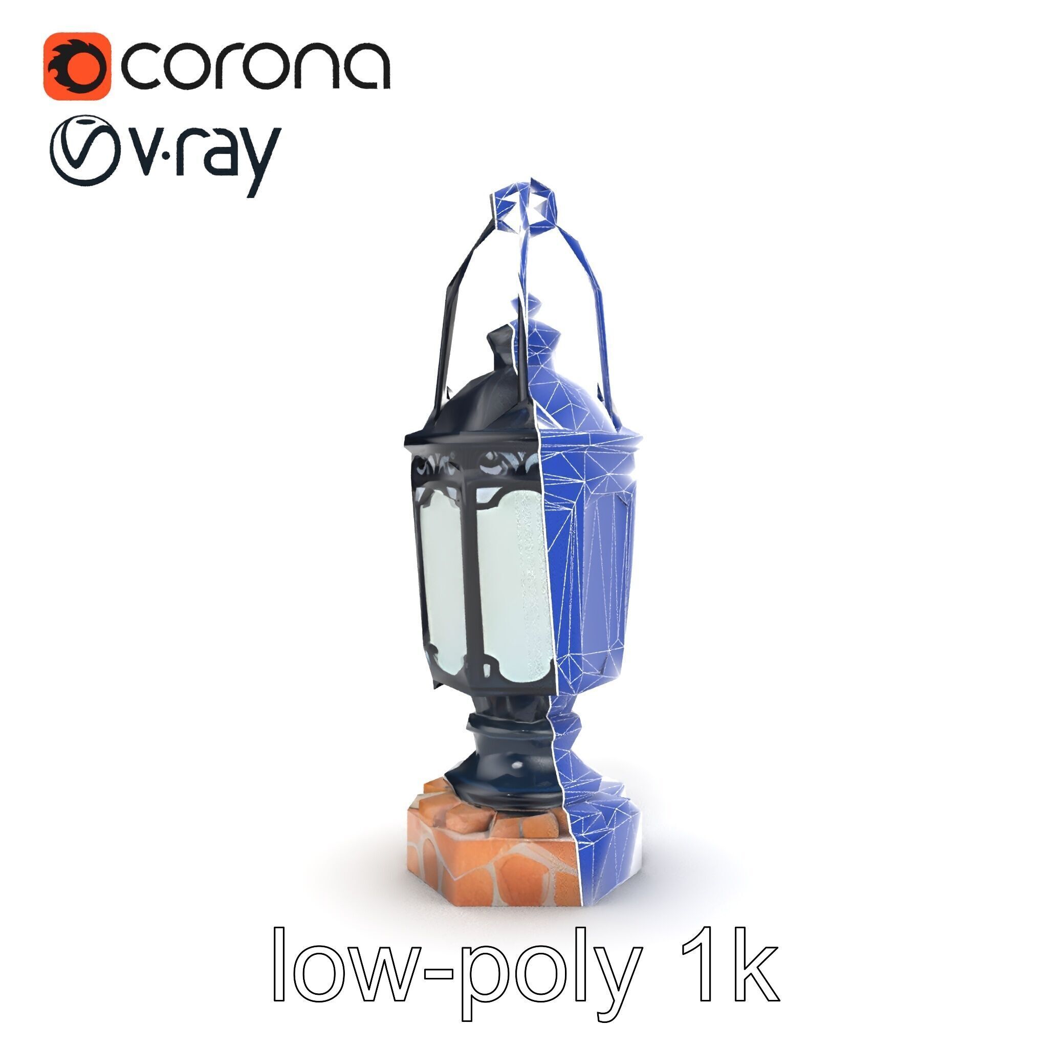 Victorian Lantern Ornate Design model pack Low-poly 3D model_20