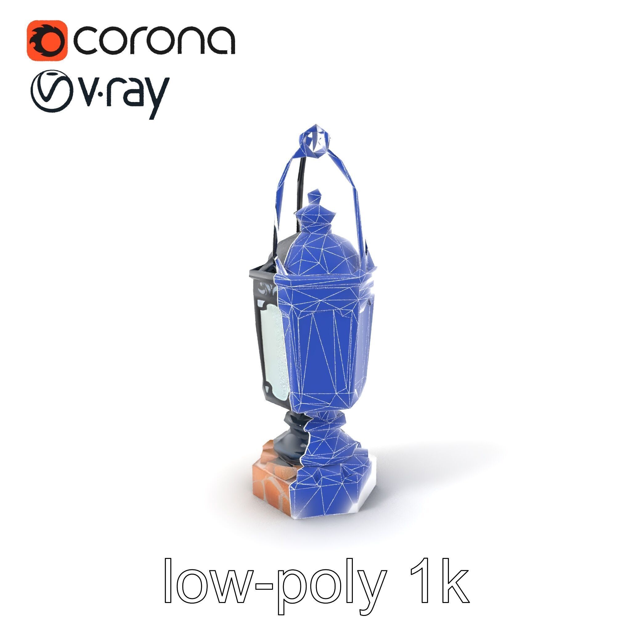 Victorian Lantern Ornate Design model pack Low-poly 3D model_6