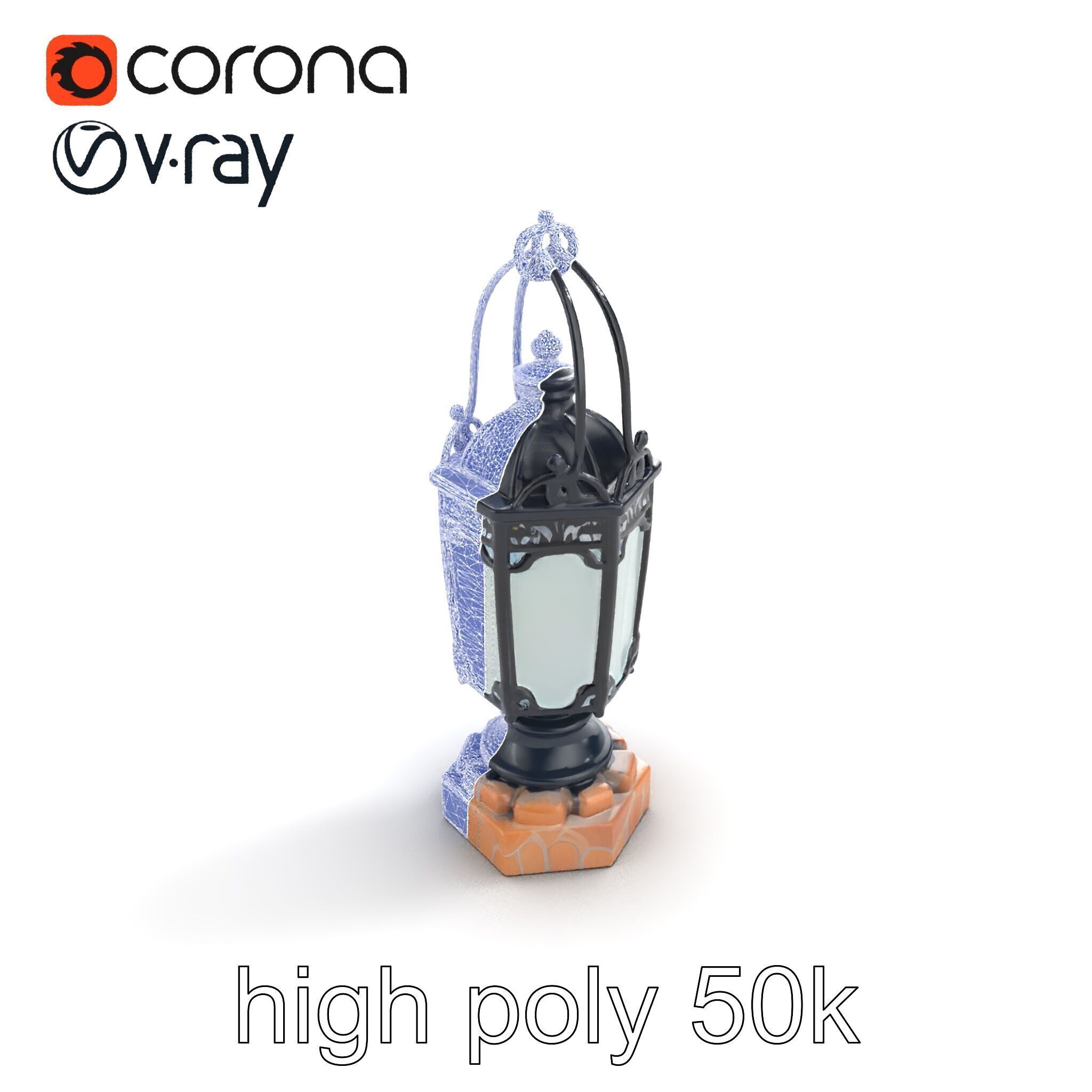 Victorian Lantern Ornate Design model pack Low-poly 3D model_17