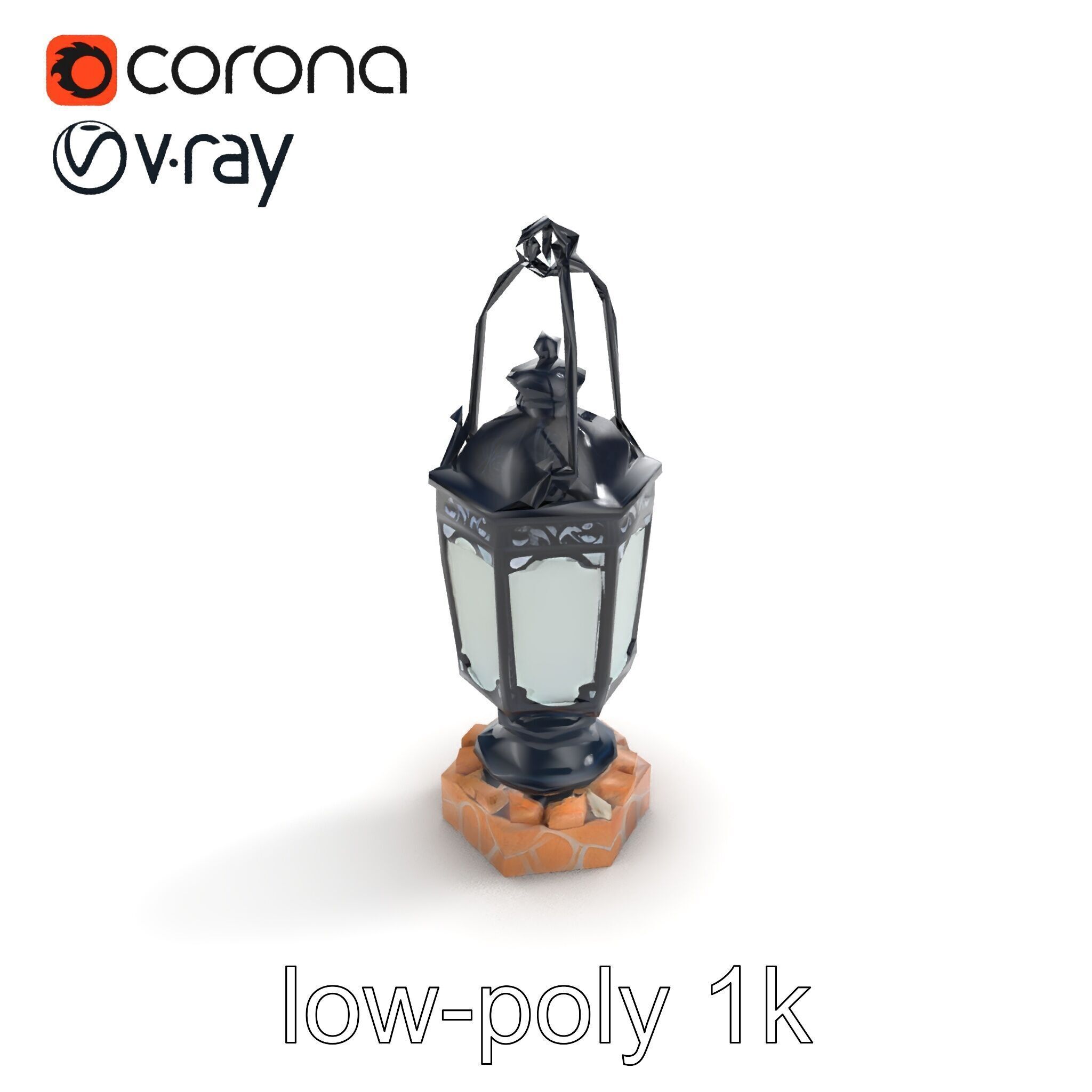 Victorian Lantern Ornate Design model pack Low-poly 3D model_8