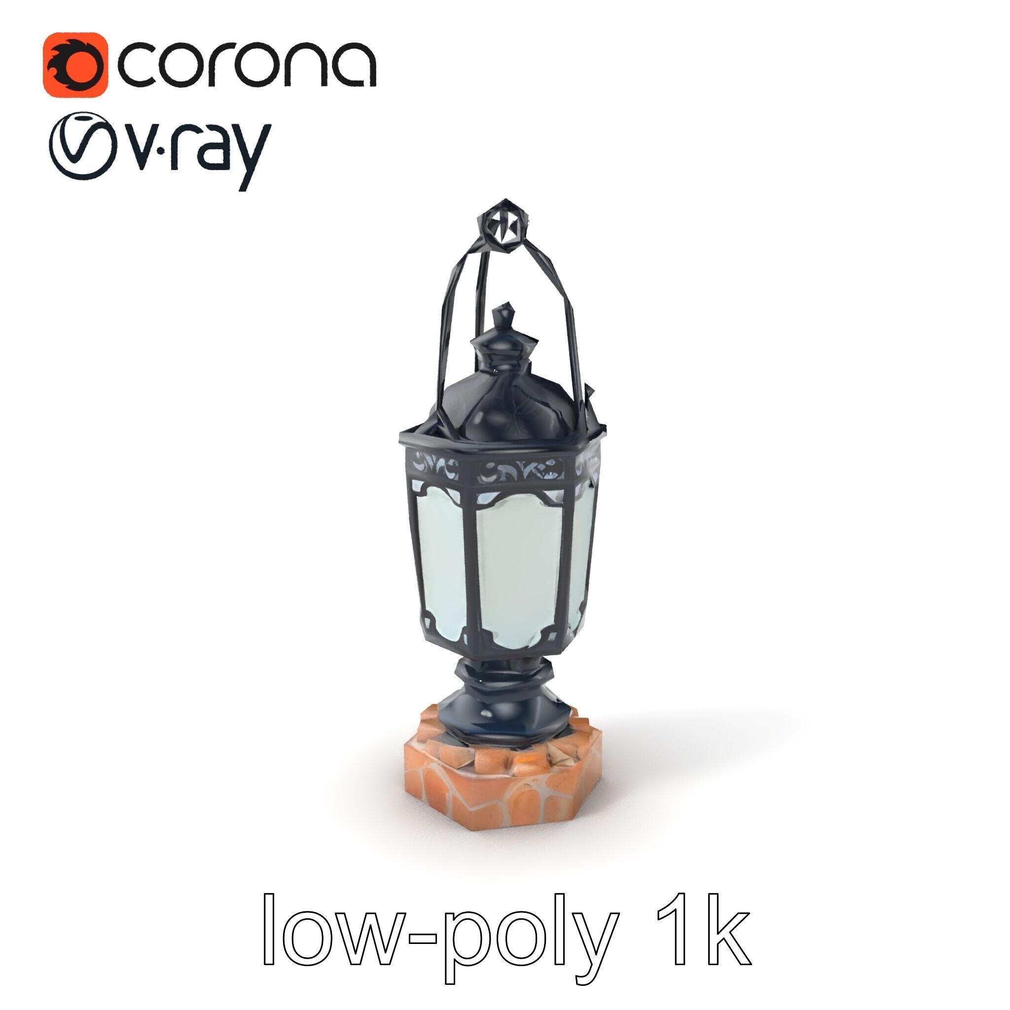 Victorian Lantern Ornate Design model pack Low-poly 3D model_4