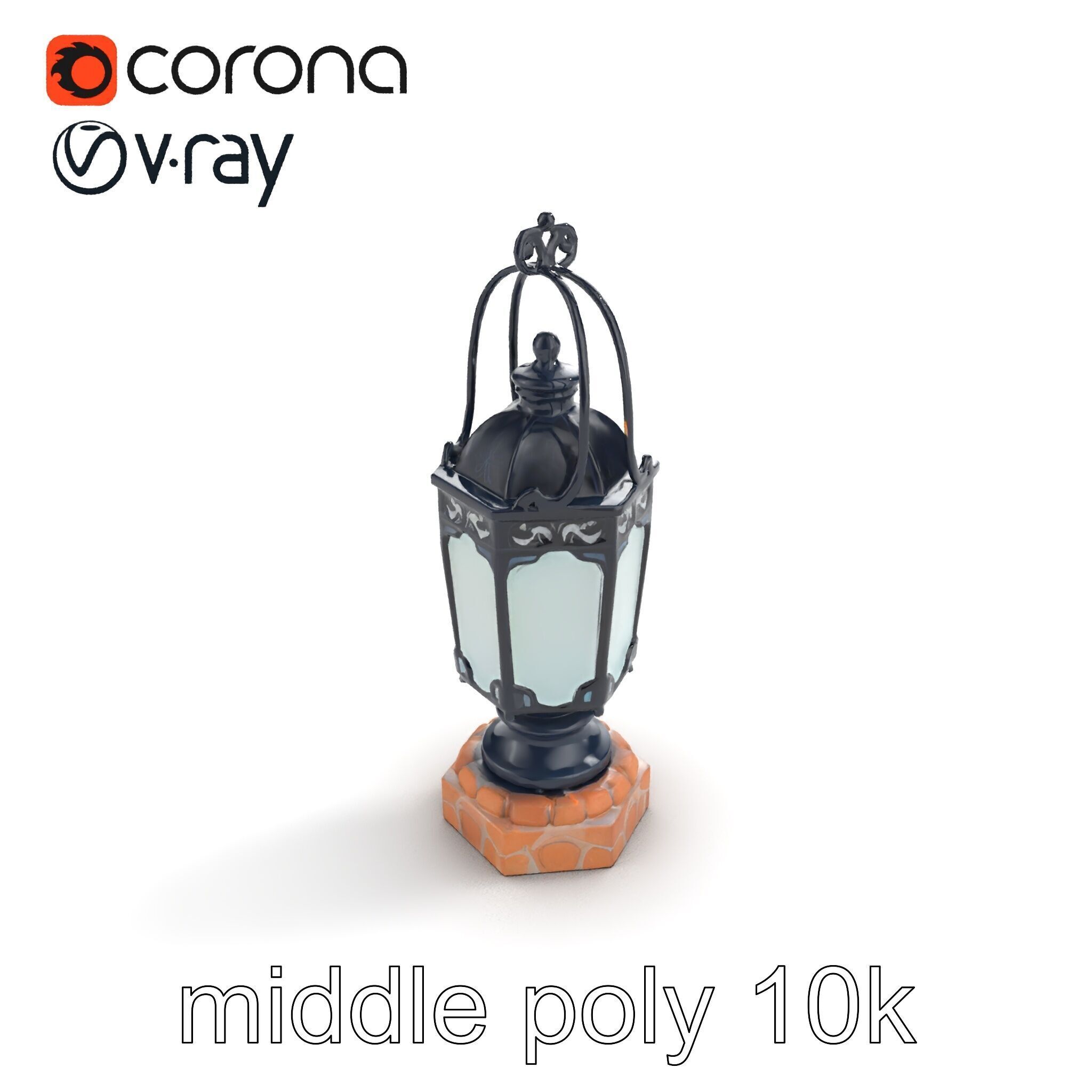 Victorian Lantern Ornate Design model pack Low-poly 3D model_7