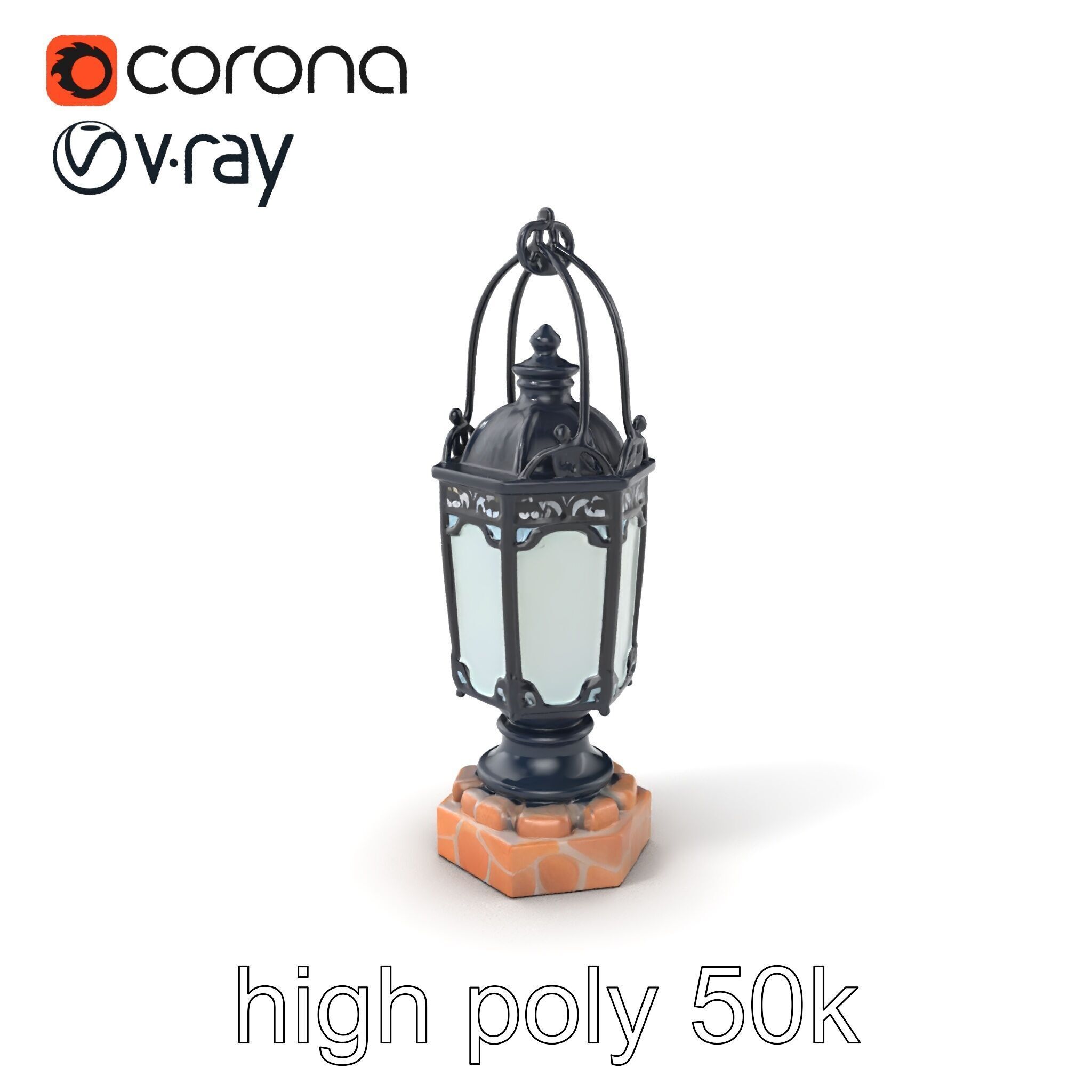 Victorian Lantern Ornate Design model pack Low-poly 3D model_2