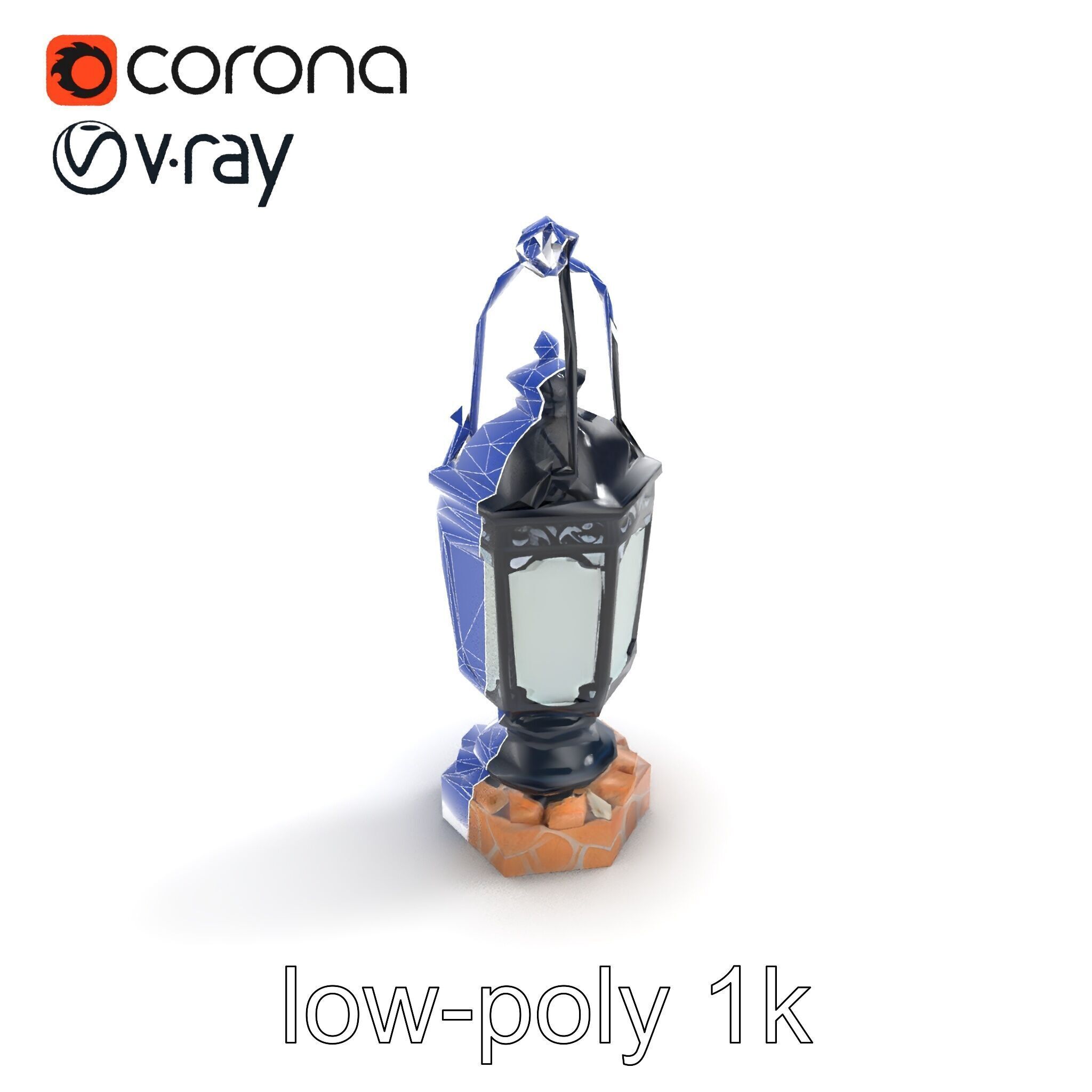 Victorian Lantern Ornate Design model pack Low-poly 3D model_13