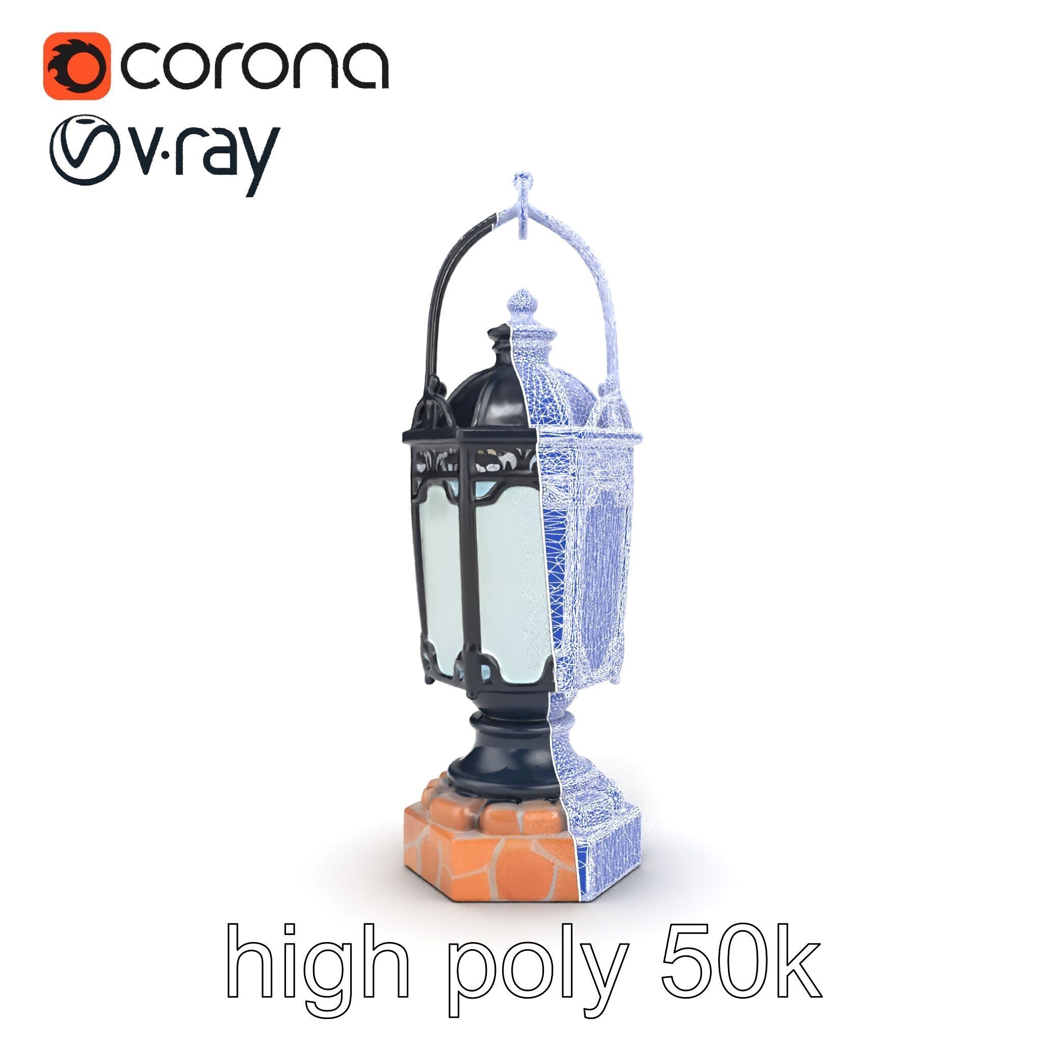 Victorian Lantern Ornate Design model pack Low-poly 3D model_29