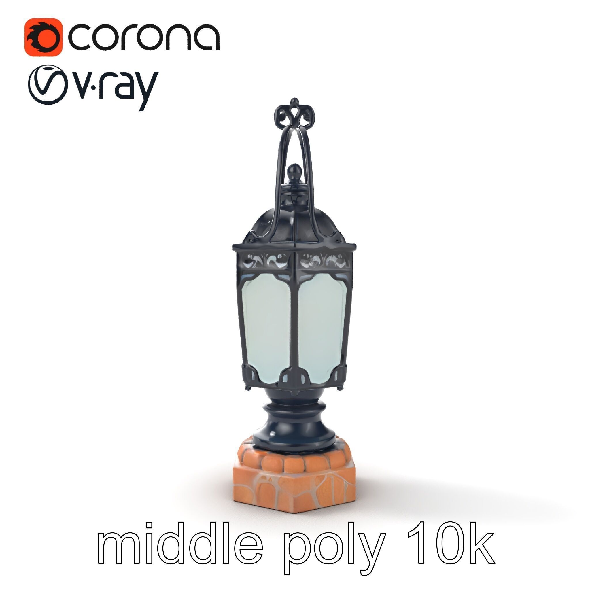 Victorian Lantern Ornate Design model pack Low-poly 3D model_16