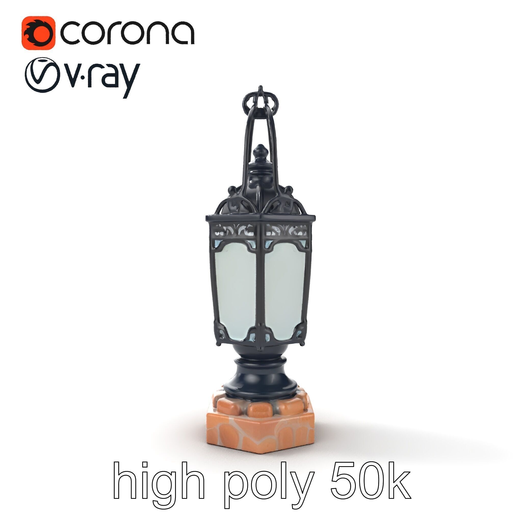 Victorian Lantern Ornate Design model pack Low-poly 3D model_25