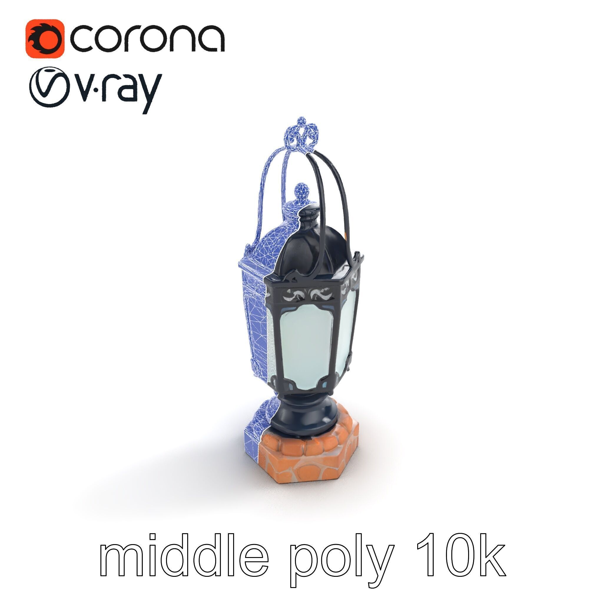 Victorian Lantern Ornate Design model pack Low-poly 3D model_10