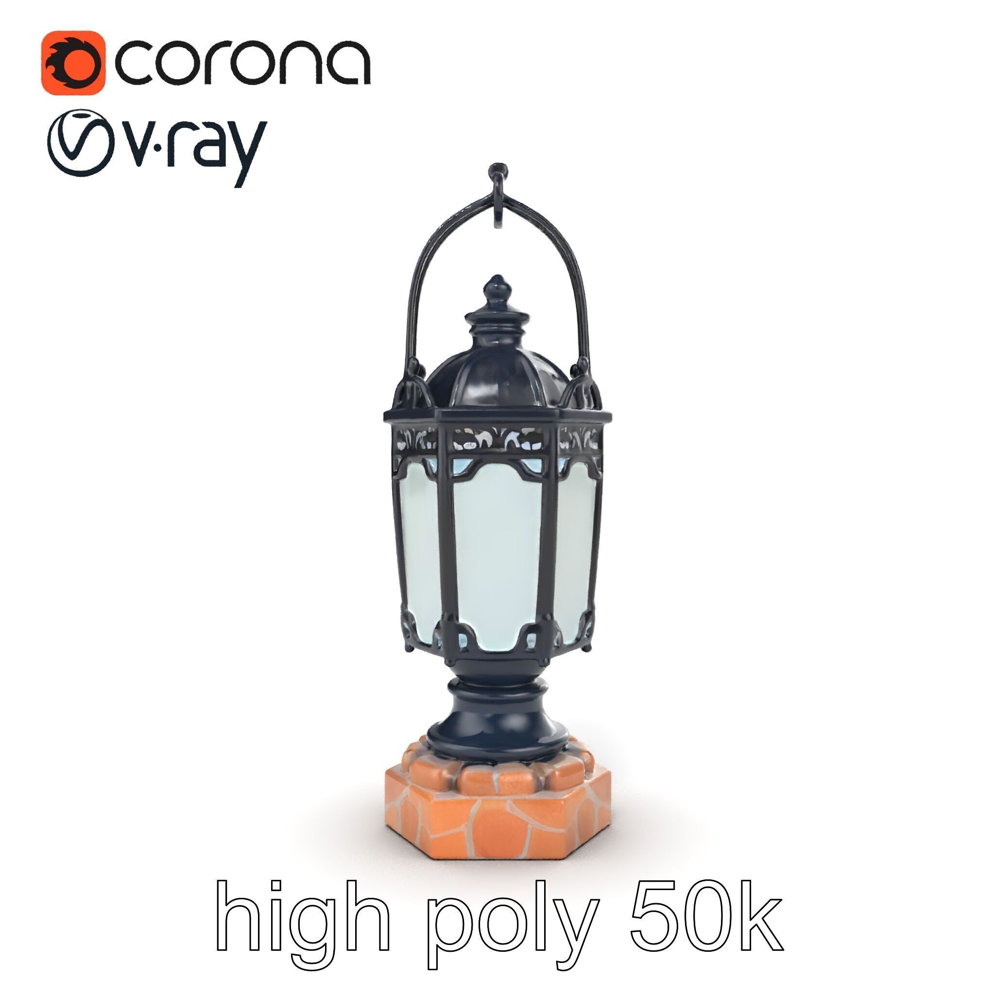 Victorian Lantern Ornate Design model pack Low-poly 3D model_30