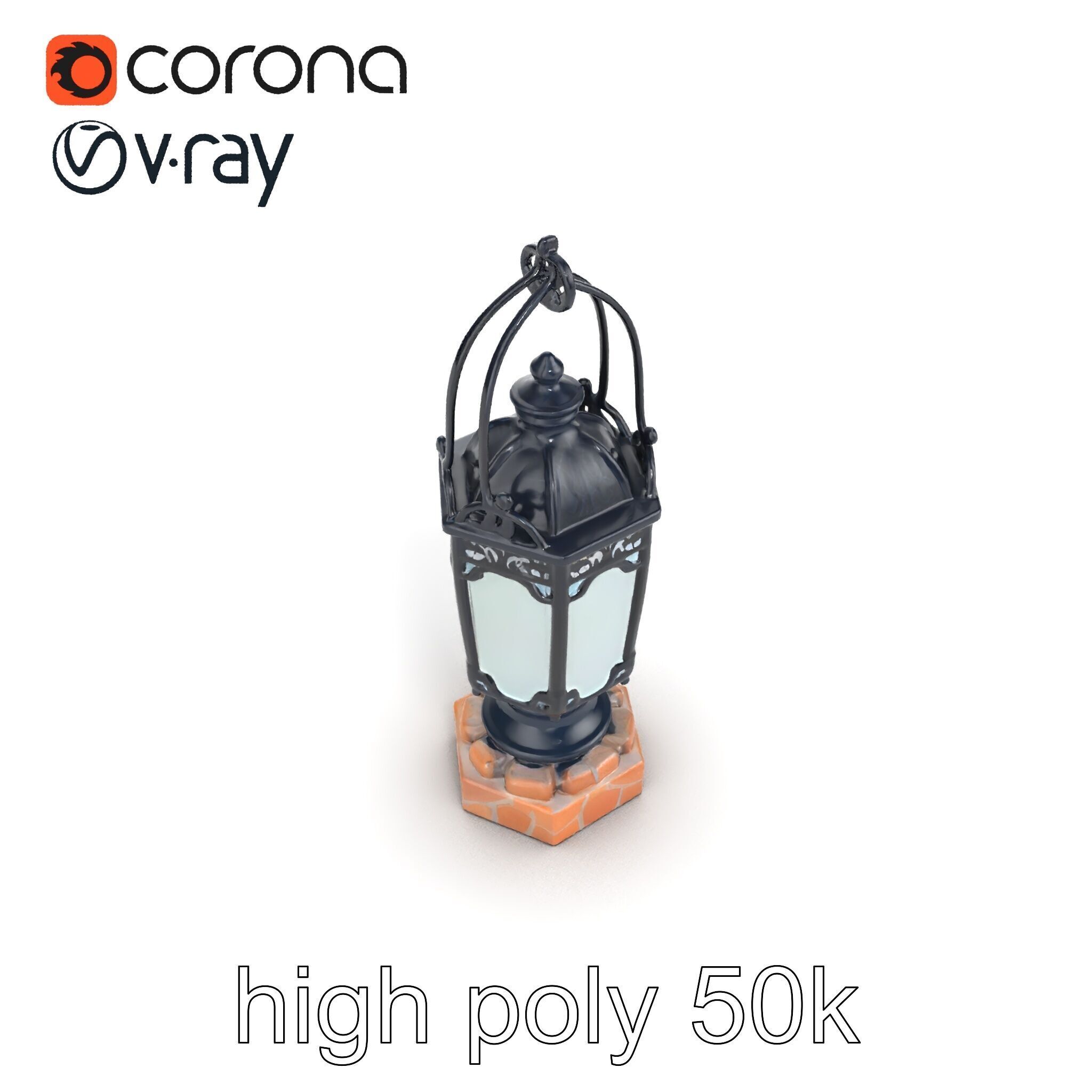 Victorian Lantern Ornate Design model pack Low-poly 3D model_12