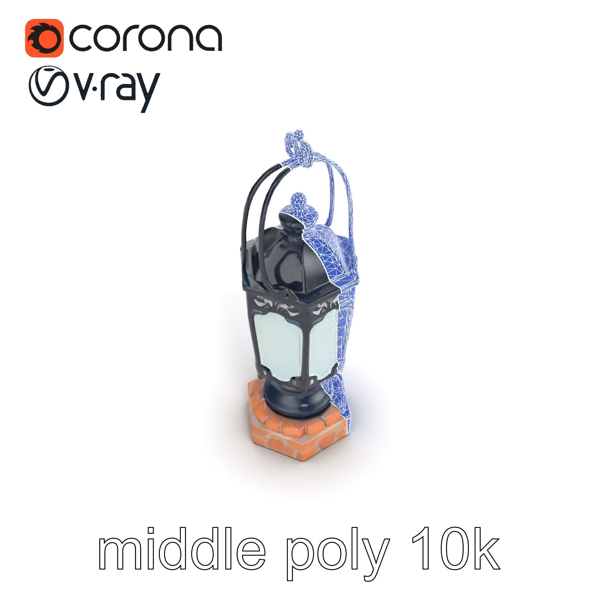 Victorian Lantern Ornate Design model pack Low-poly 3D model_11