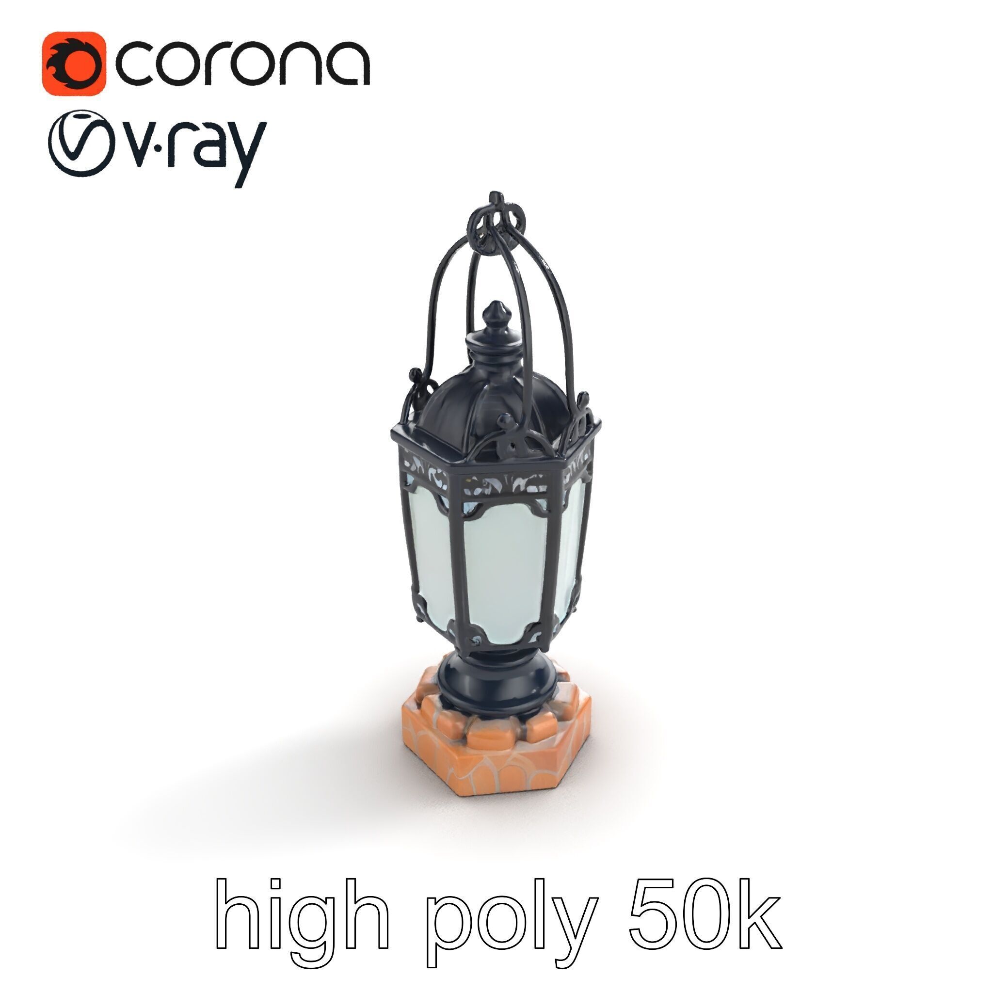 Victorian Lantern Ornate Design model pack Low-poly 3D model_9