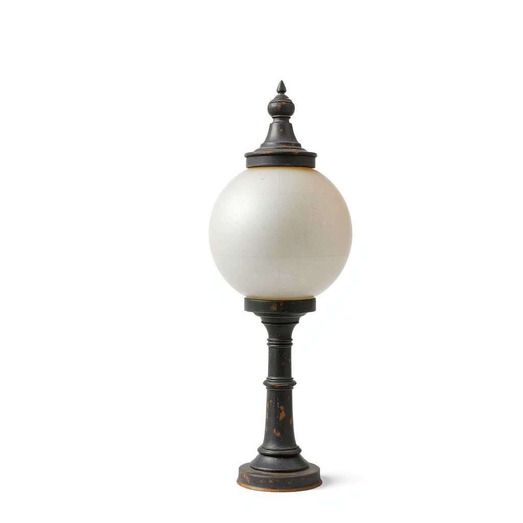 Vintage Street Lamp Globe Short Post model pack Low-poly 3D model_3