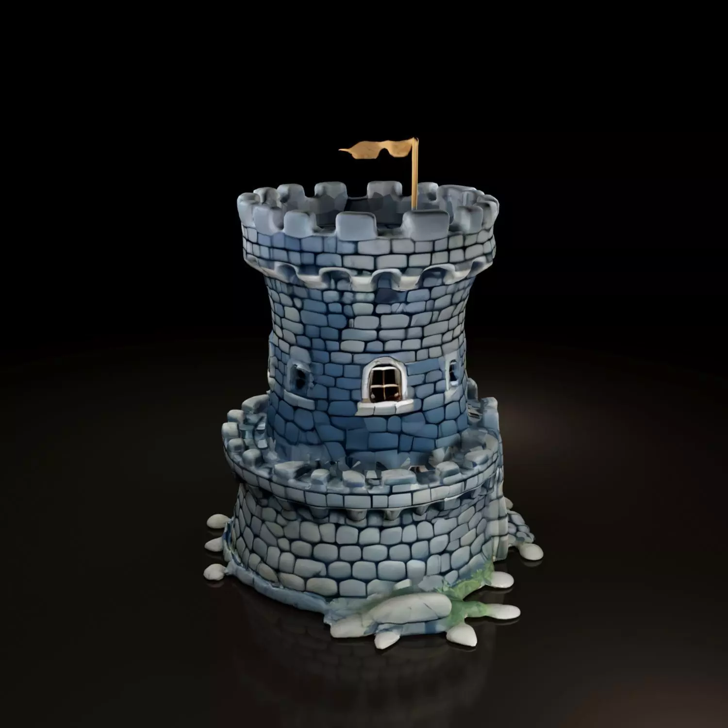 STONE CASTLE TOWER PBR 3D MODEL 3D model_0