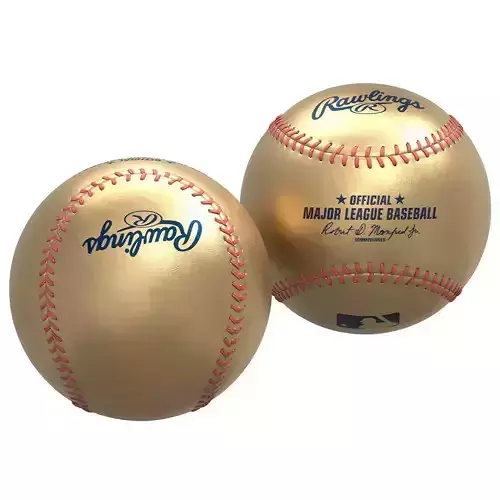 Rawlings Gold Leather Baseball