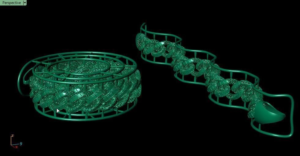 hollowed chains ready for print 3D print model_1