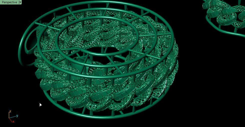 hollowed chains ready for print 3D print model_2