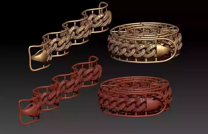 hollowed chains ready for print 3D print model