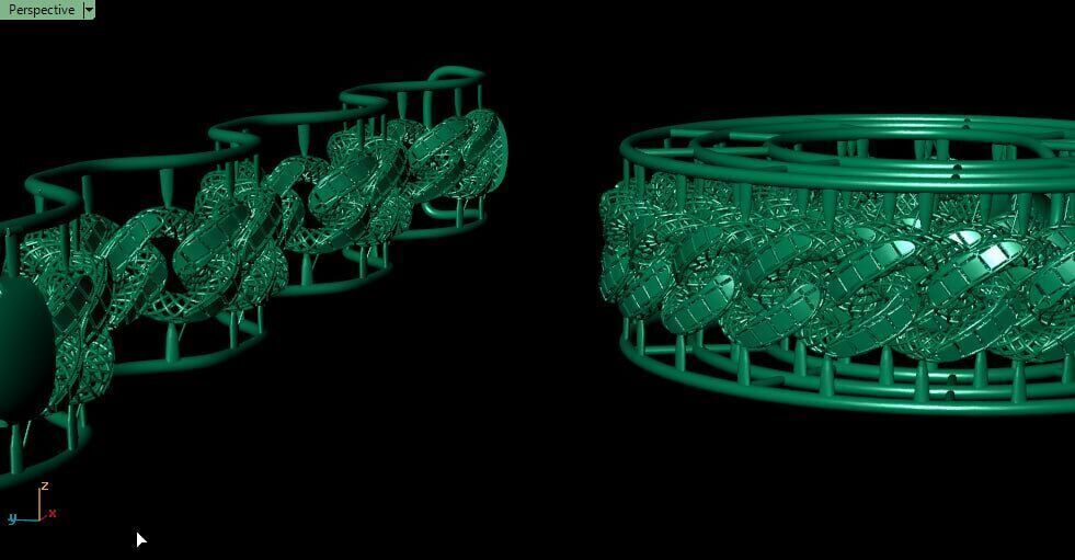 hollowed chains ready for print 3D print model_4