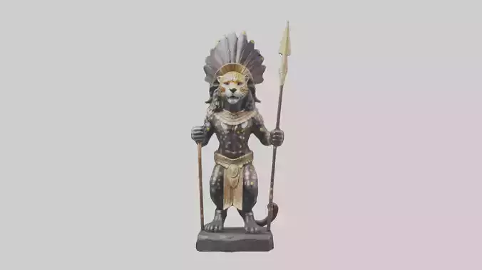 Jaguar Warrior statue model