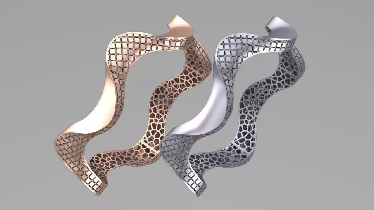 twisted simple bracelet 3D print model