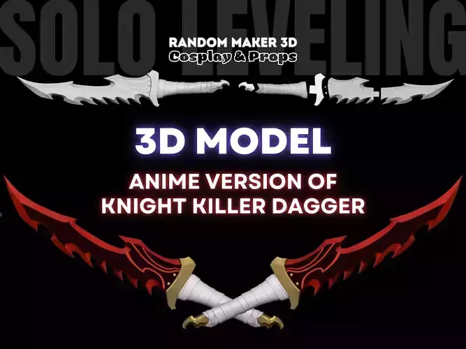 Solo Leveling Anime Inspired Dagger 3D STL file