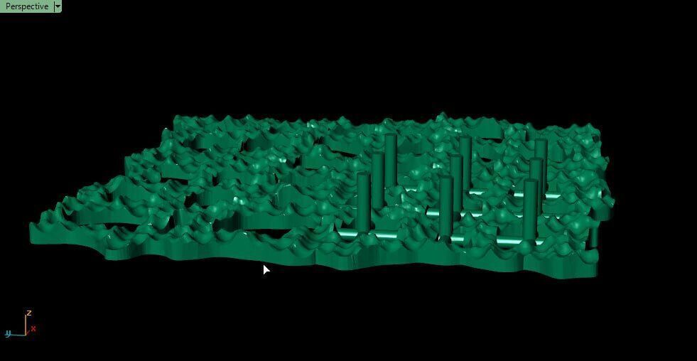 Tray likes pendant with 9 pearl 3D print model_3