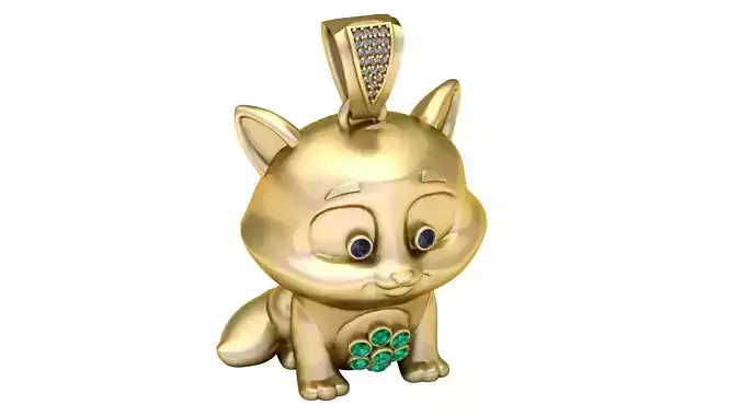EMERALD CUTE PENDNT 3D PRINTABLE MODEL  3D print model