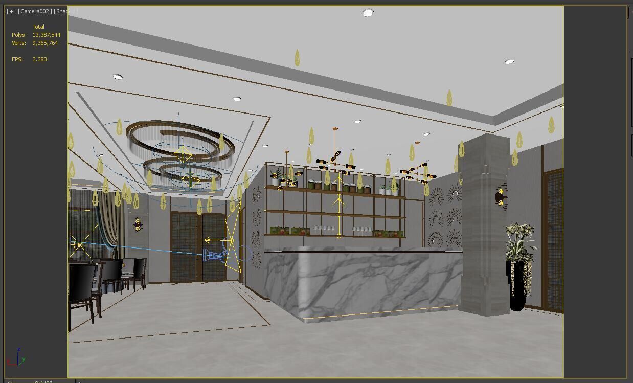 Restaurant and Reception 3D model_3
