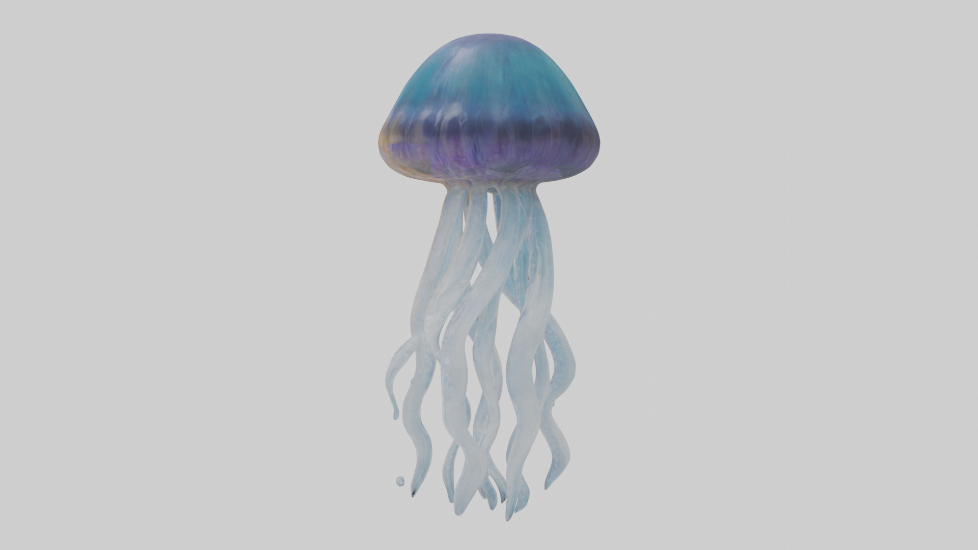 Jellyfish statue model Low-poly 3D model_2