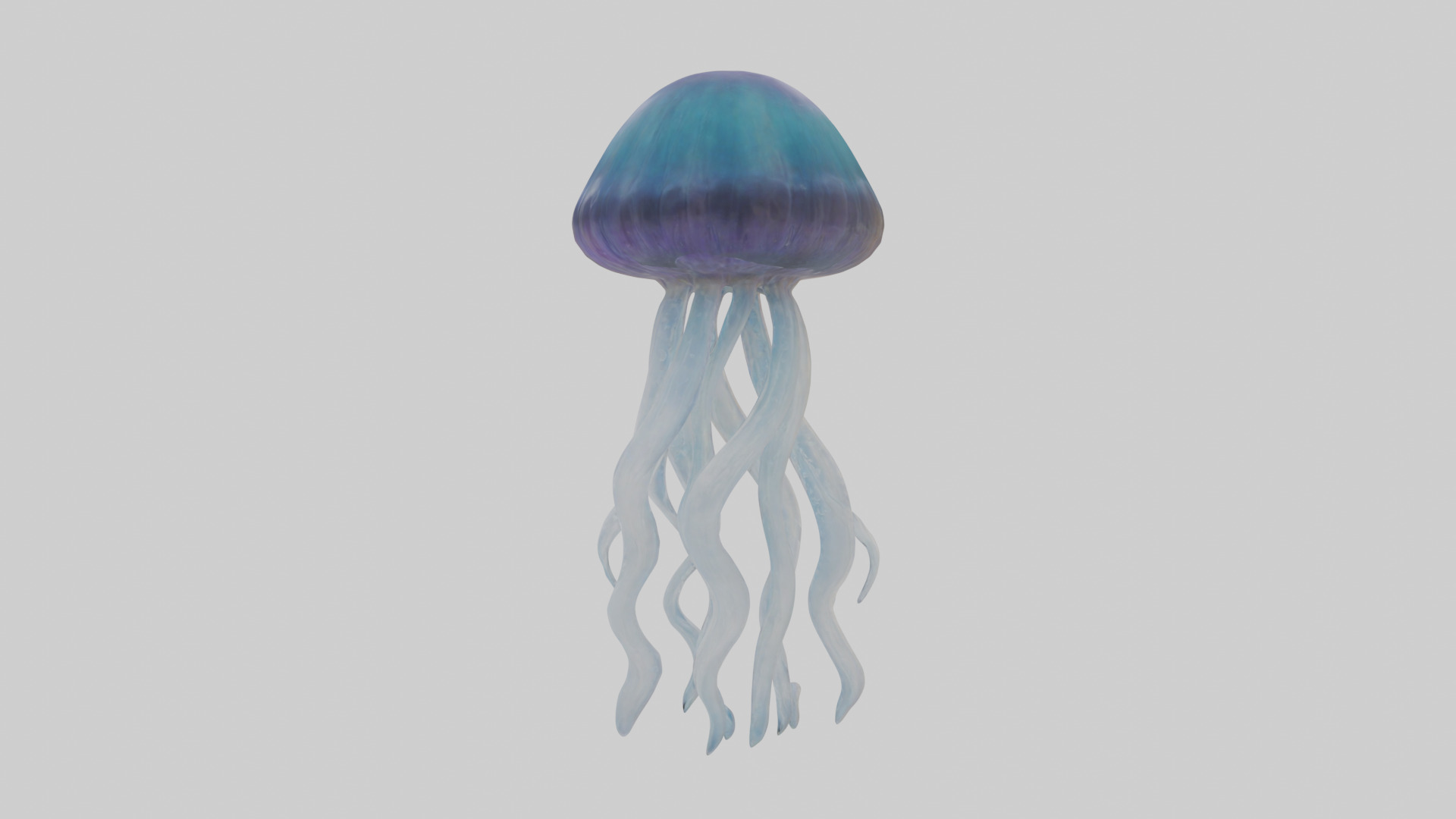 Jellyfish statue model Low-poly 3D model_1