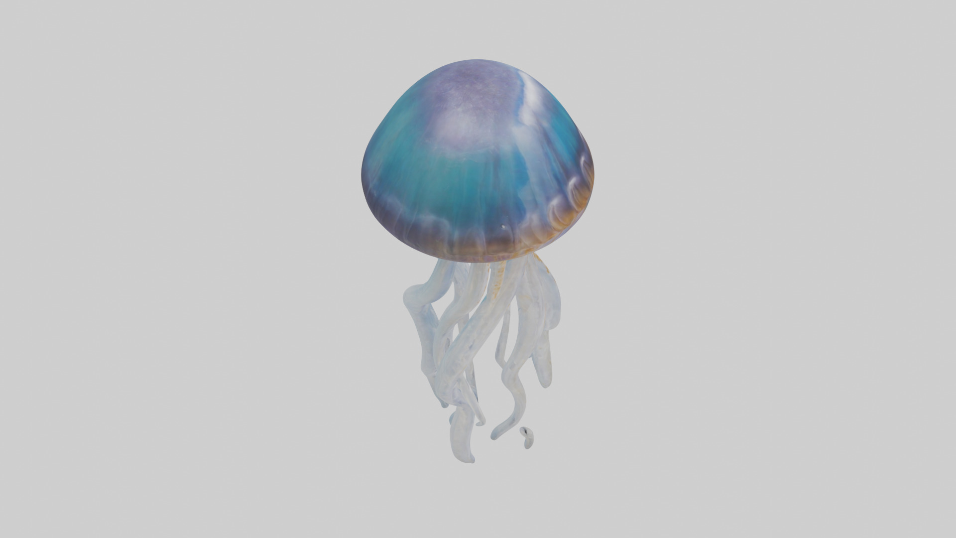 Jellyfish statue model Low-poly 3D model_18