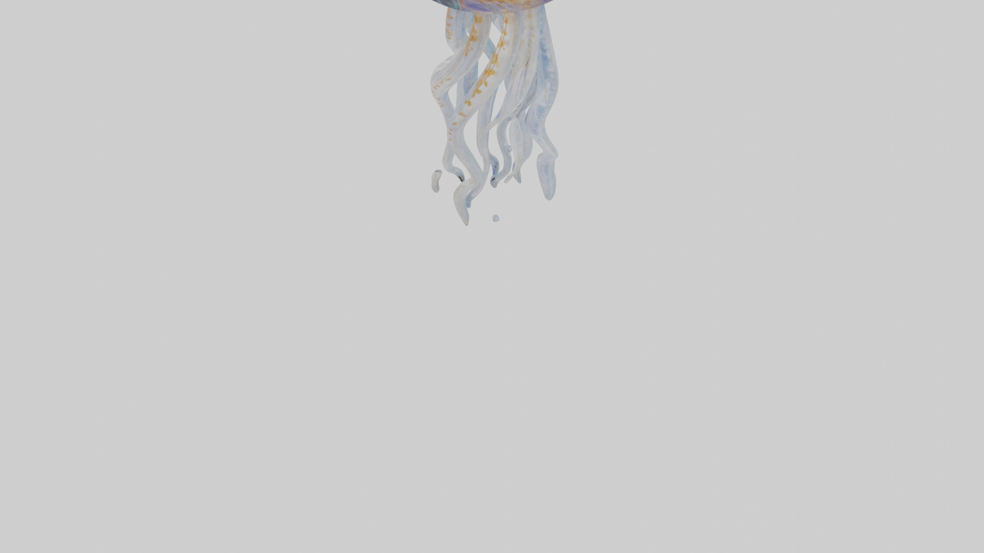 Jellyfish statue model Low-poly 3D model_6