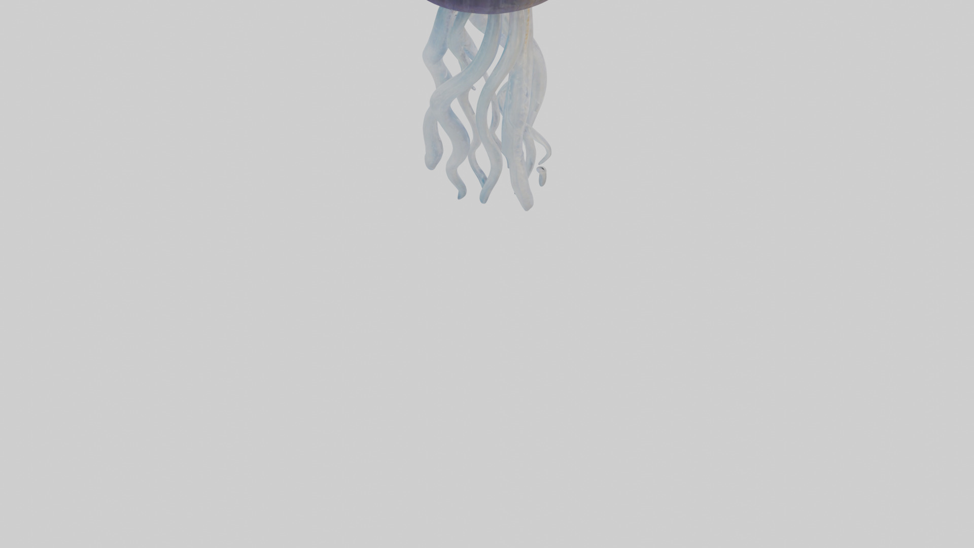 Jellyfish statue model Low-poly 3D model_5