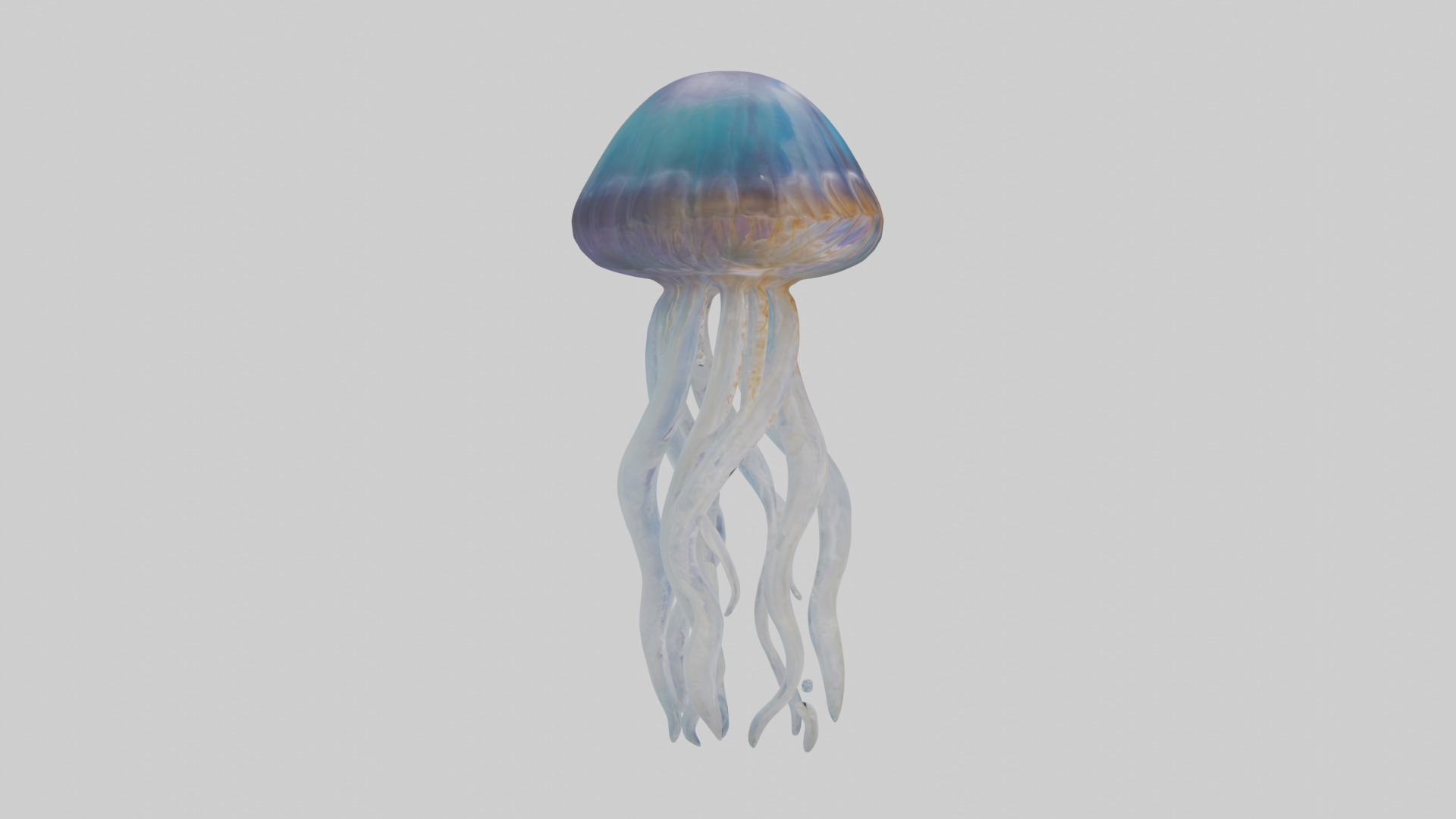 Jellyfish statue model Low-poly 3D model_13