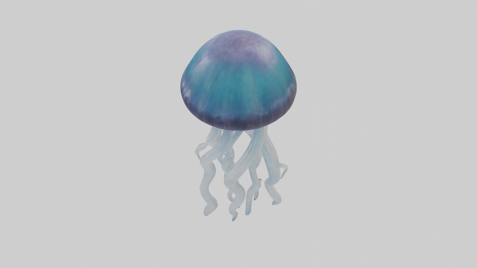 Jellyfish statue model Low-poly 3D model_15