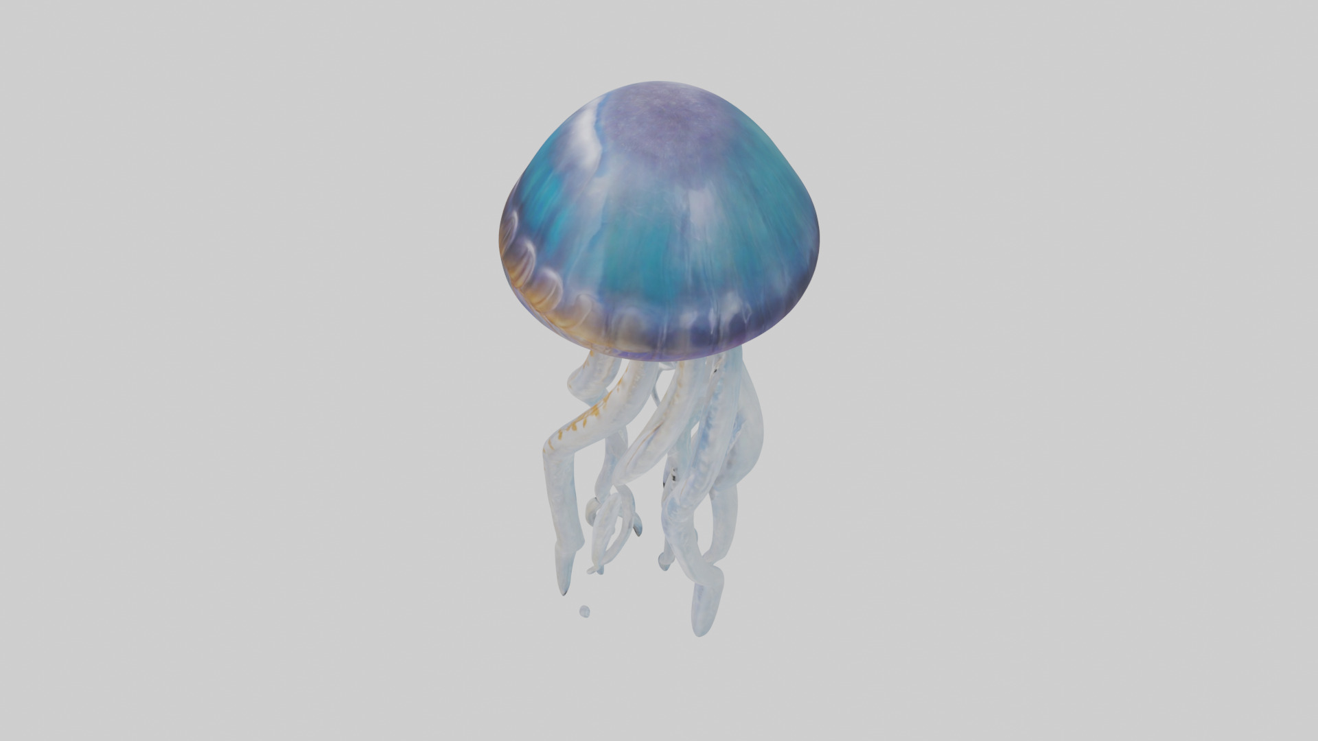 Jellyfish statue model Low-poly 3D model_17