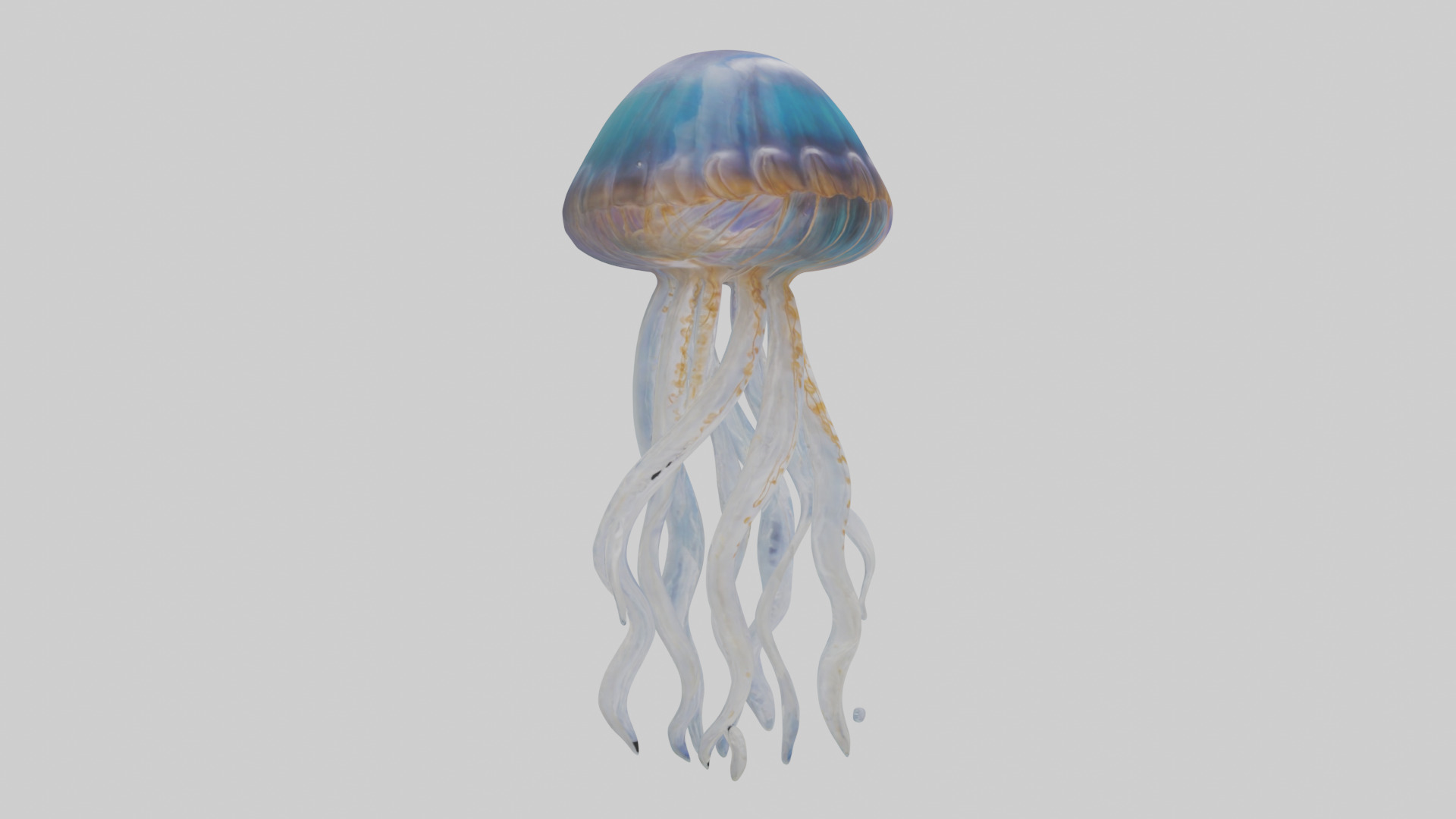 Jellyfish statue model Low-poly 3D model_11