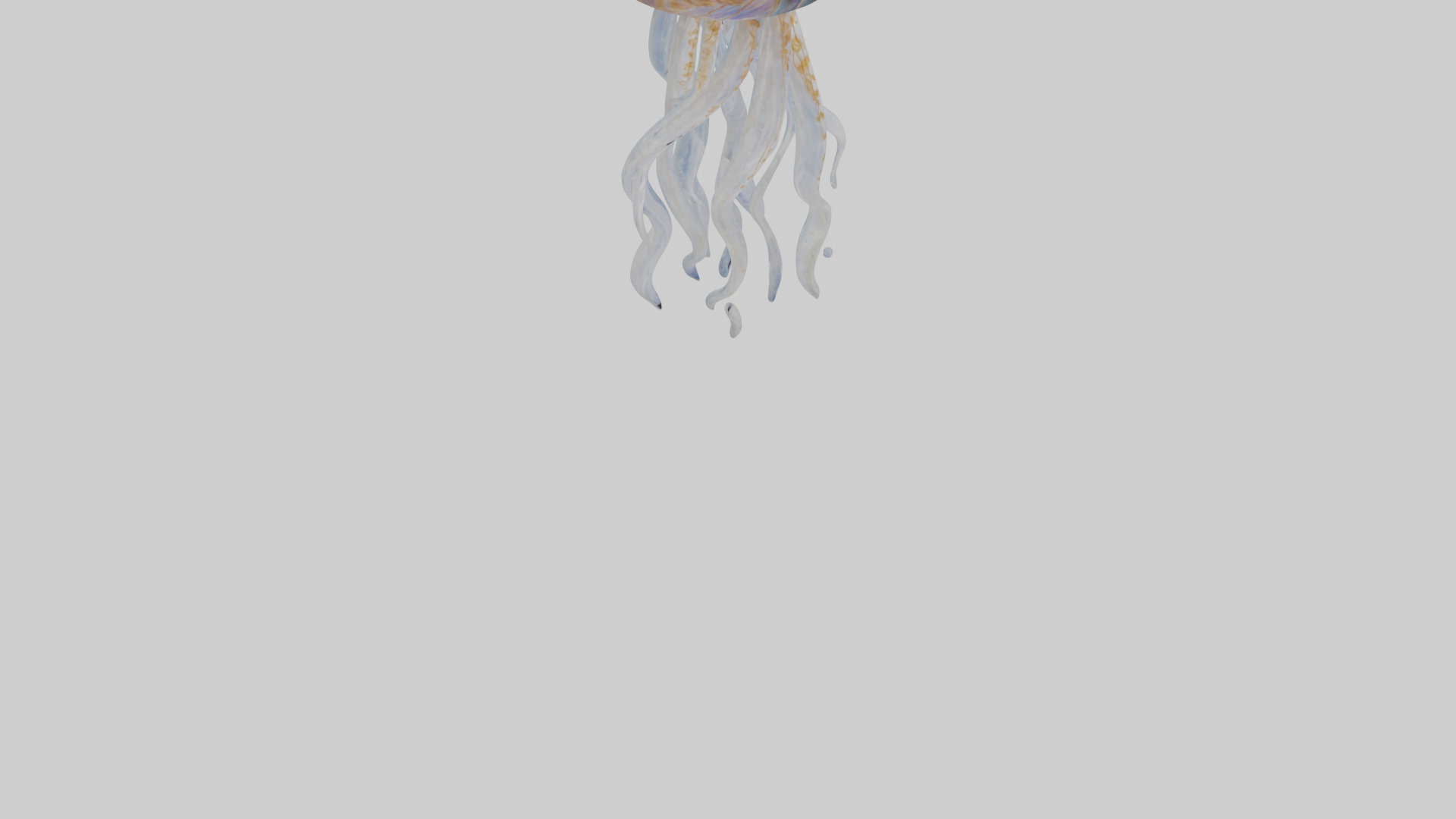 Jellyfish statue model Low-poly 3D model_7
