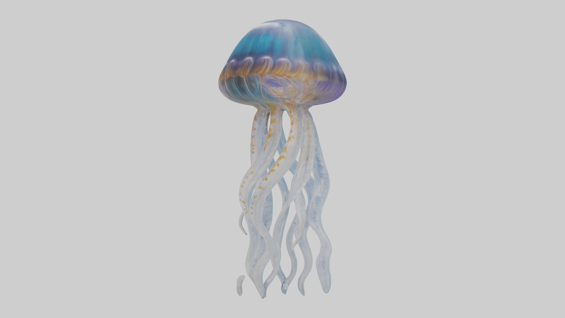 Jellyfish statue model Low-poly 3D model_9